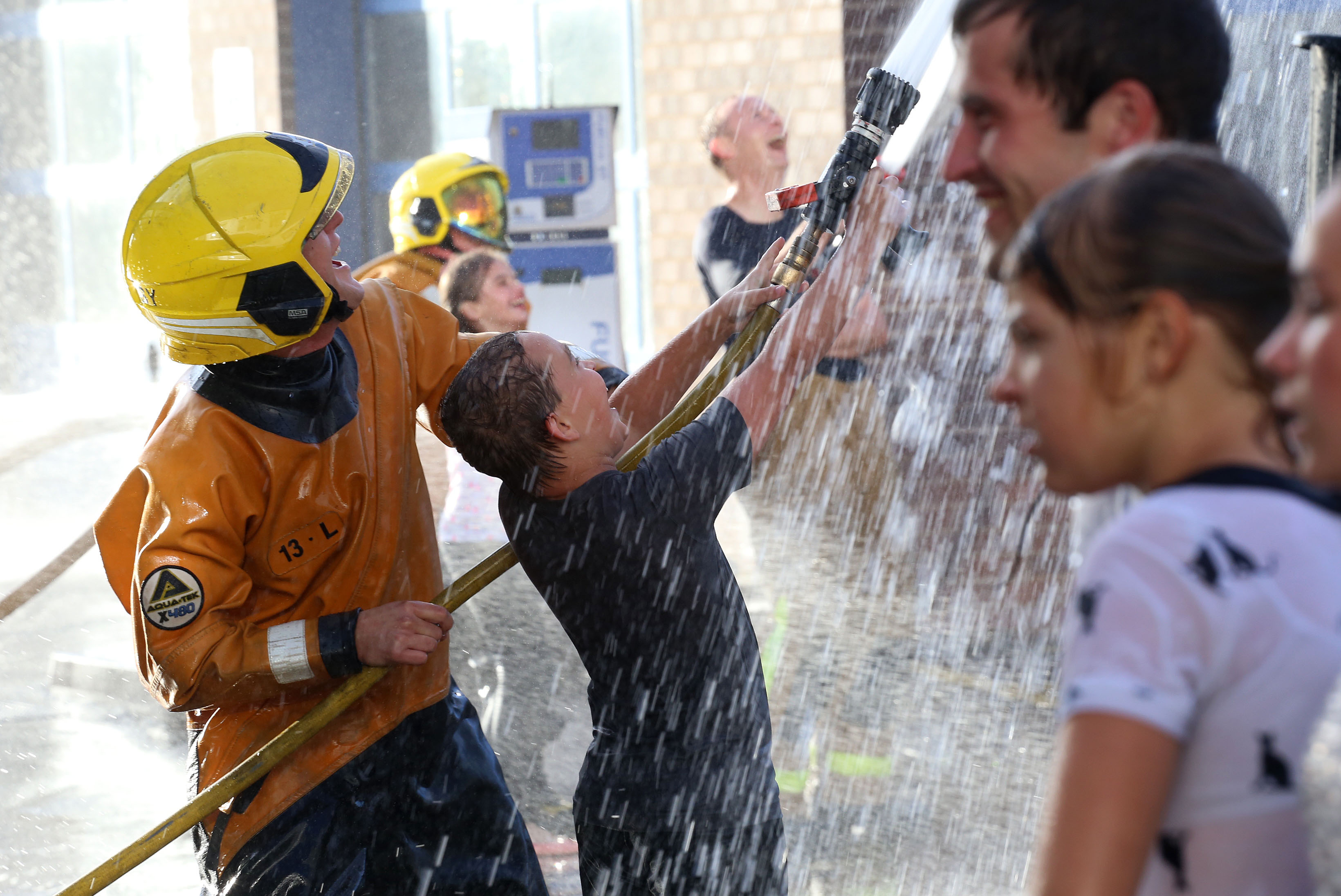 Fun with Shropshire firefighters for a boy from Chernobyl
