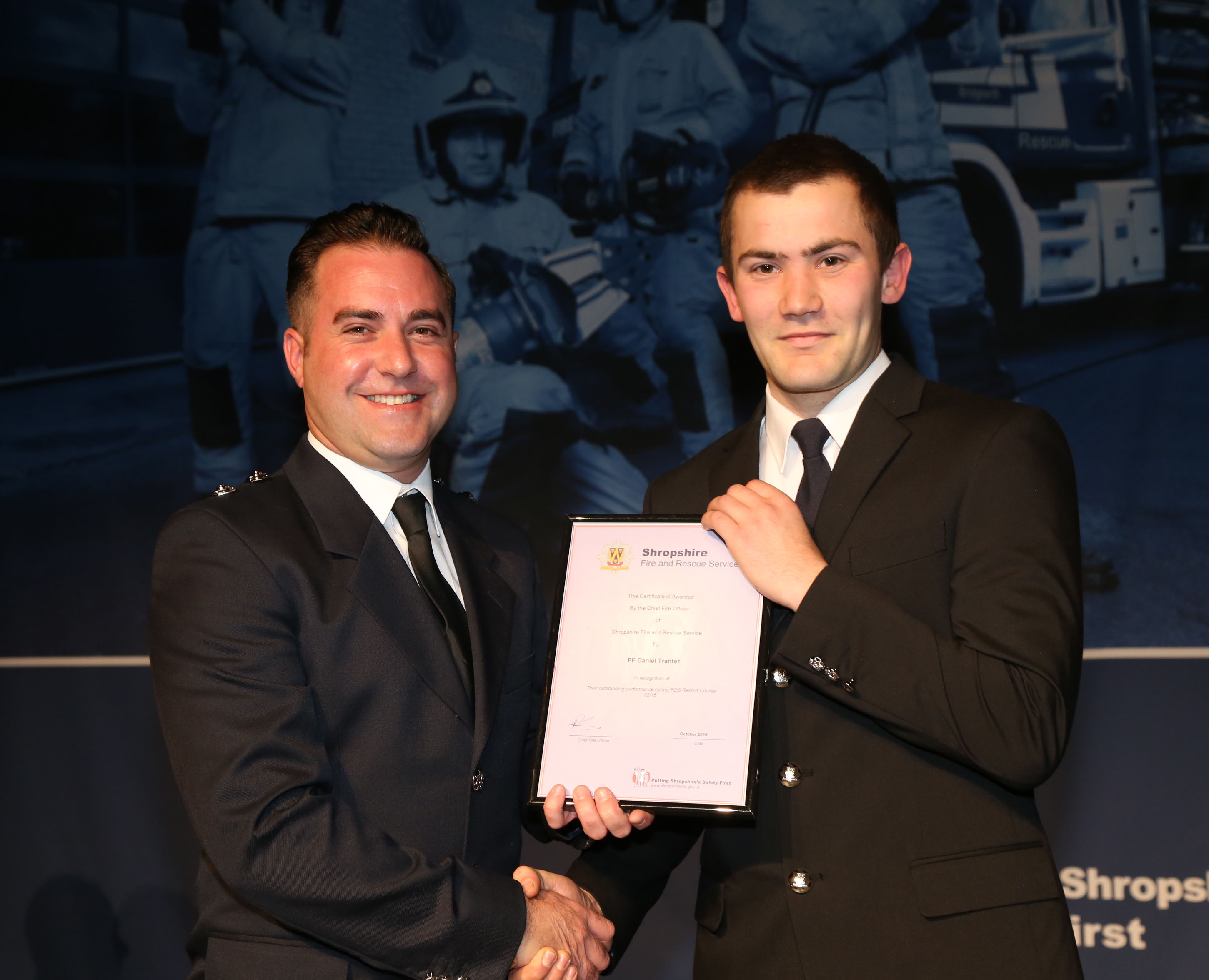 Factory worker Daniel Tranter, from Bishops Castle, won the top student award for his course.