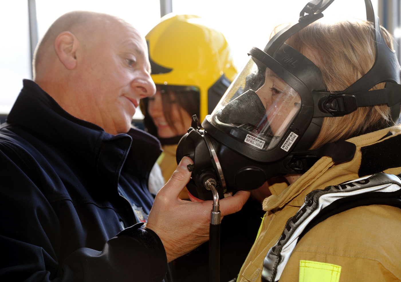 Oswestry’s Mel Kapitanec shows how to fit breathing apparatus