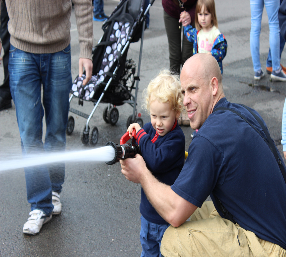 Toddler fun at the family open day at Wellington Fire Station