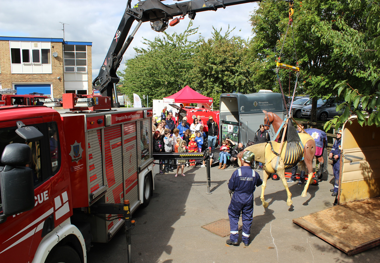 Animal rescue team demo at Wellington Fire Station open day