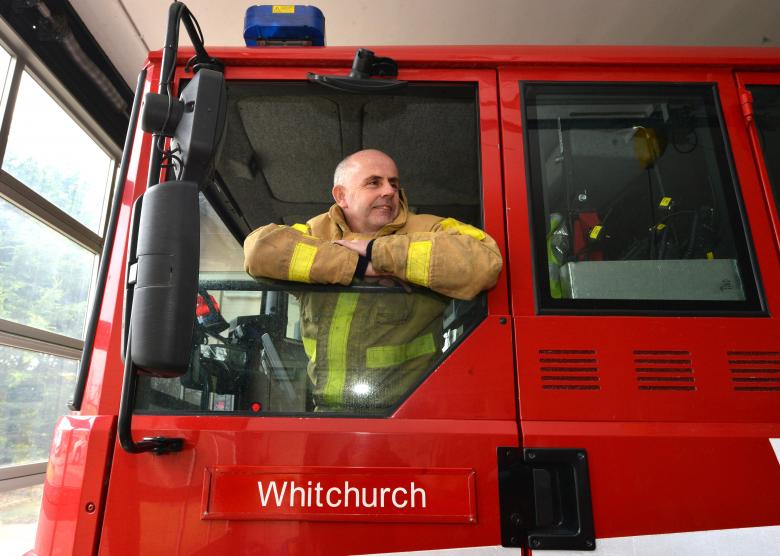 Whitchurch firefighter Graham Field Retires. Image courtesy of Shropshire Star